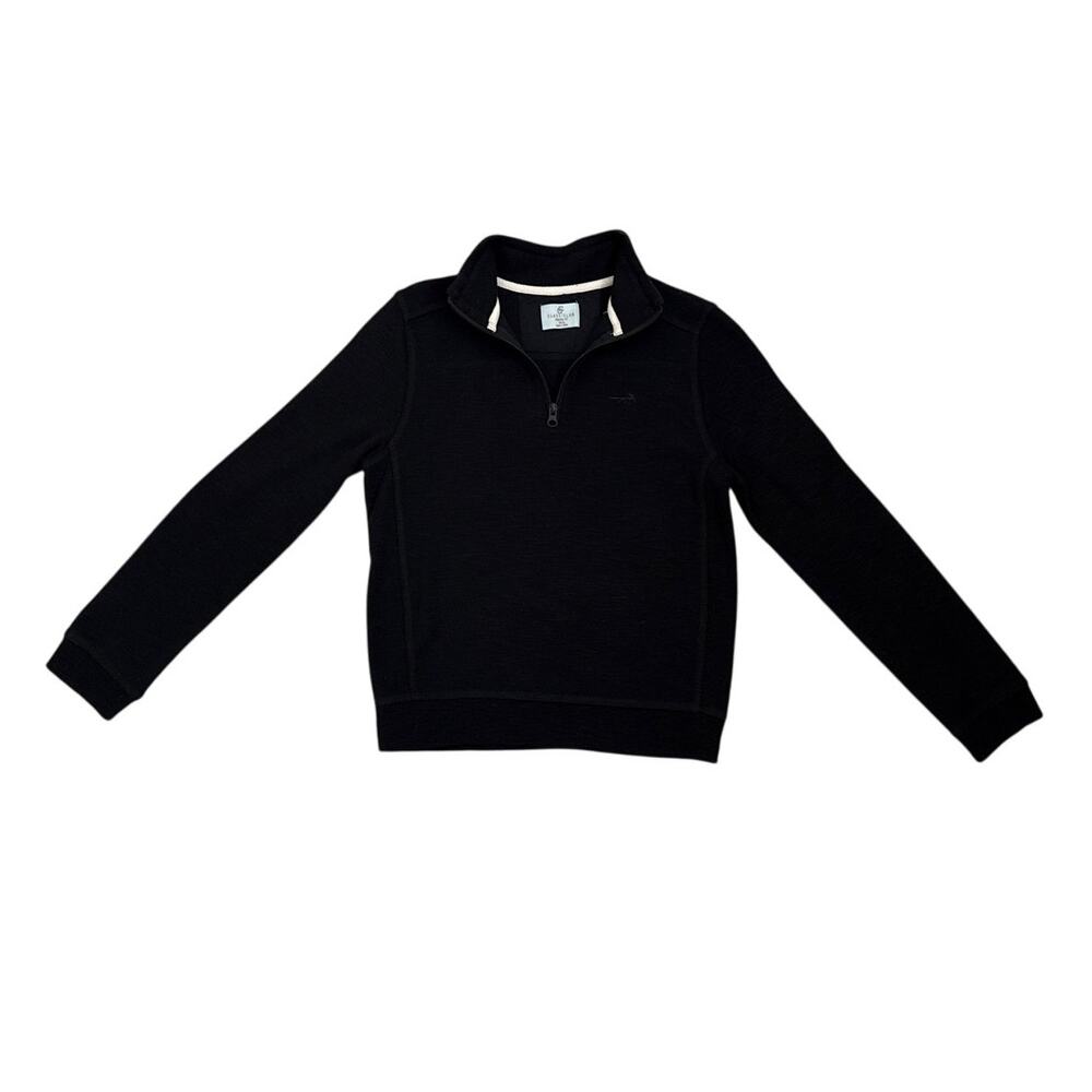 Class Club Modern Fit Quarter Zip Black Pullover Sweater Size Youth 10/12